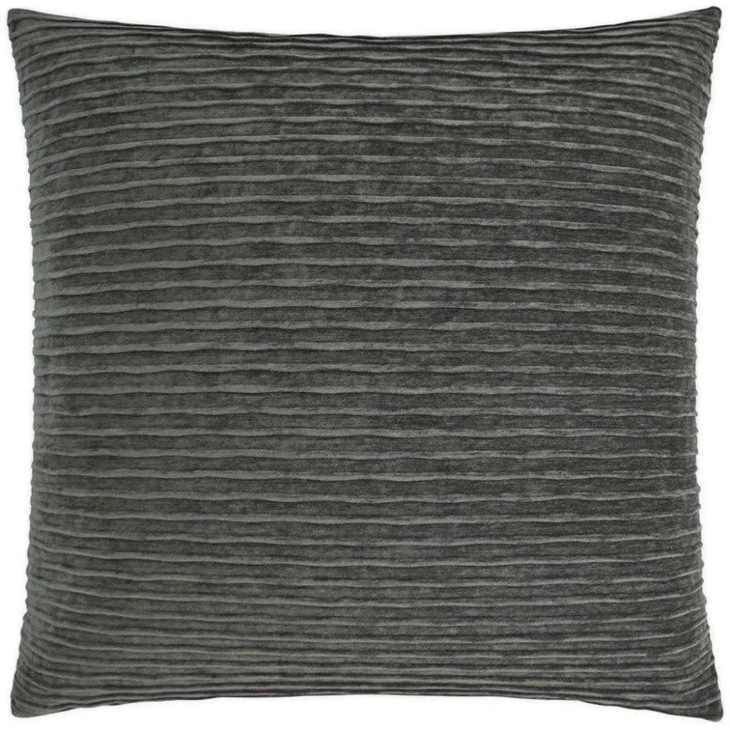 Pleatte Grey Black Throw Pillow With Insert