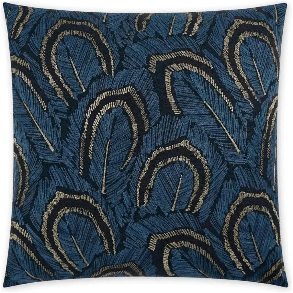Plumage Blue Throw Pillow With Insert