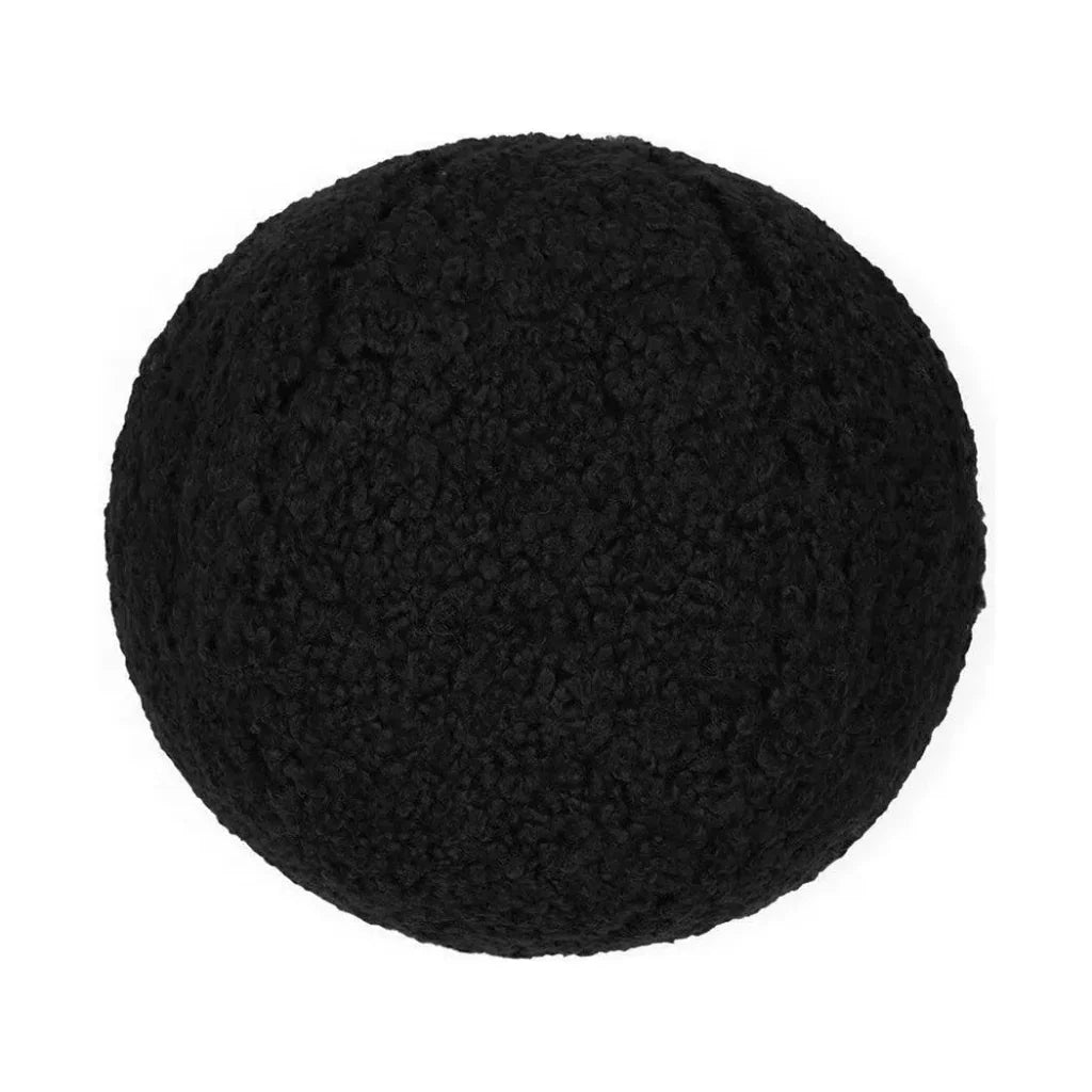 Poodle Ball Black Throw Pillow With Insert
