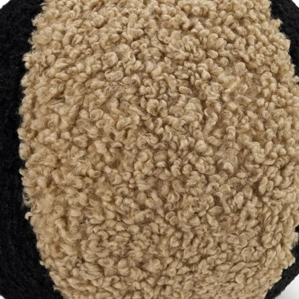 Poodle Ball II Jet Black Throw Pillow With Insert