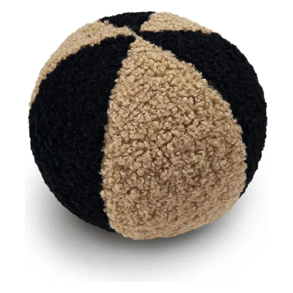 Poodle Ball II Jet Black Throw Pillow With Insert