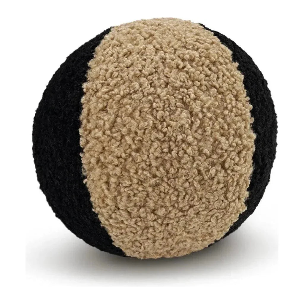 Poodle Ball II Jet Black Throw Pillow With Insert