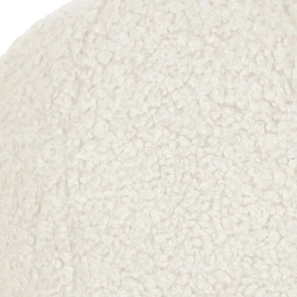 Poodle Ball Ivory Throw Pillow With Insert