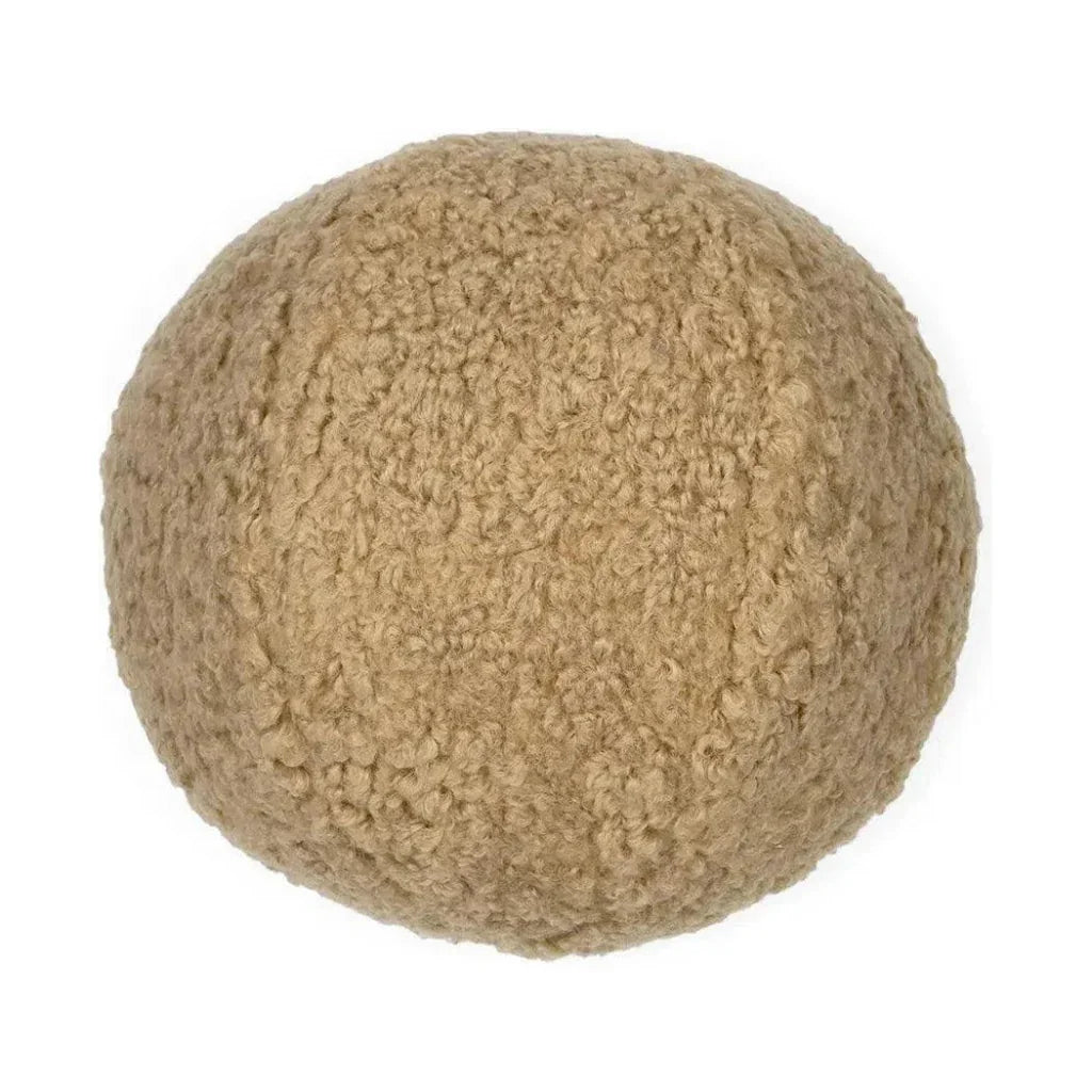 Poodle Ball Latte Brown Throw Pillow Insert