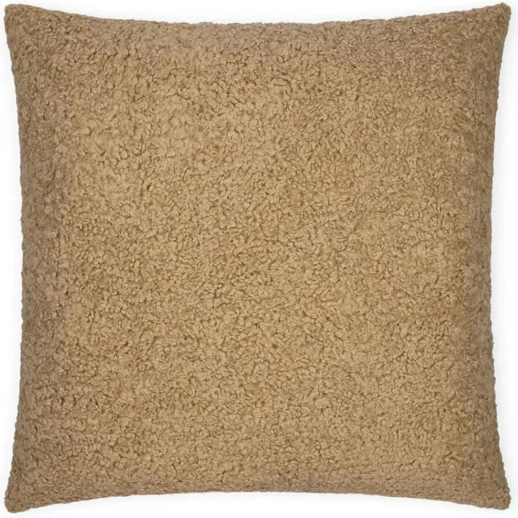 Poodle Latte Brown Throw Pillow With Insert