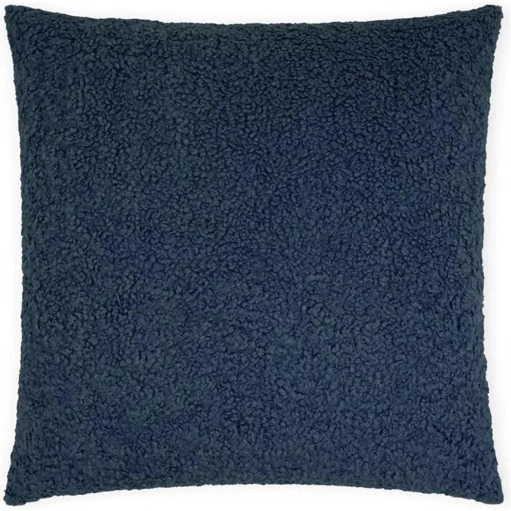 Poodle Navy Blue Throw Pillow With Insert