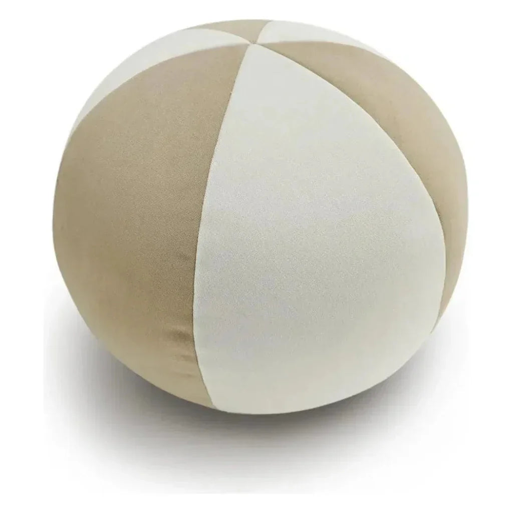 Posh Ball II Latte Brown Throw Pillow With Insert