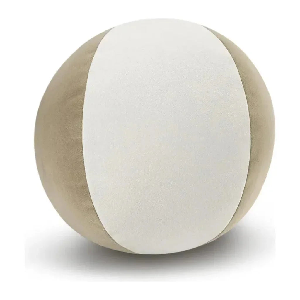 Posh Ball II Latte Brown Throw Pillow With Insert