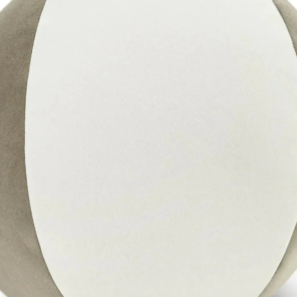 Posh Ball II Stone Grey Throw Pillow With Insert