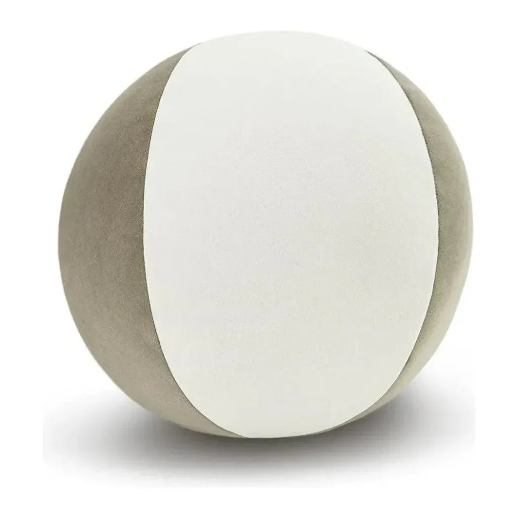 Posh Ball II Stone Grey Throw Pillow With Insert