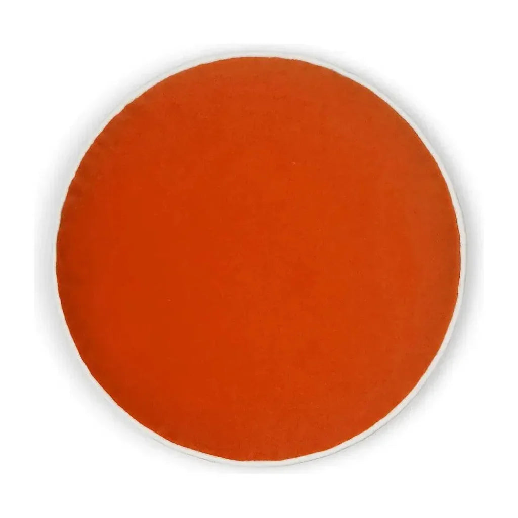 Posh Circle Orange Throw Pillow With Insert