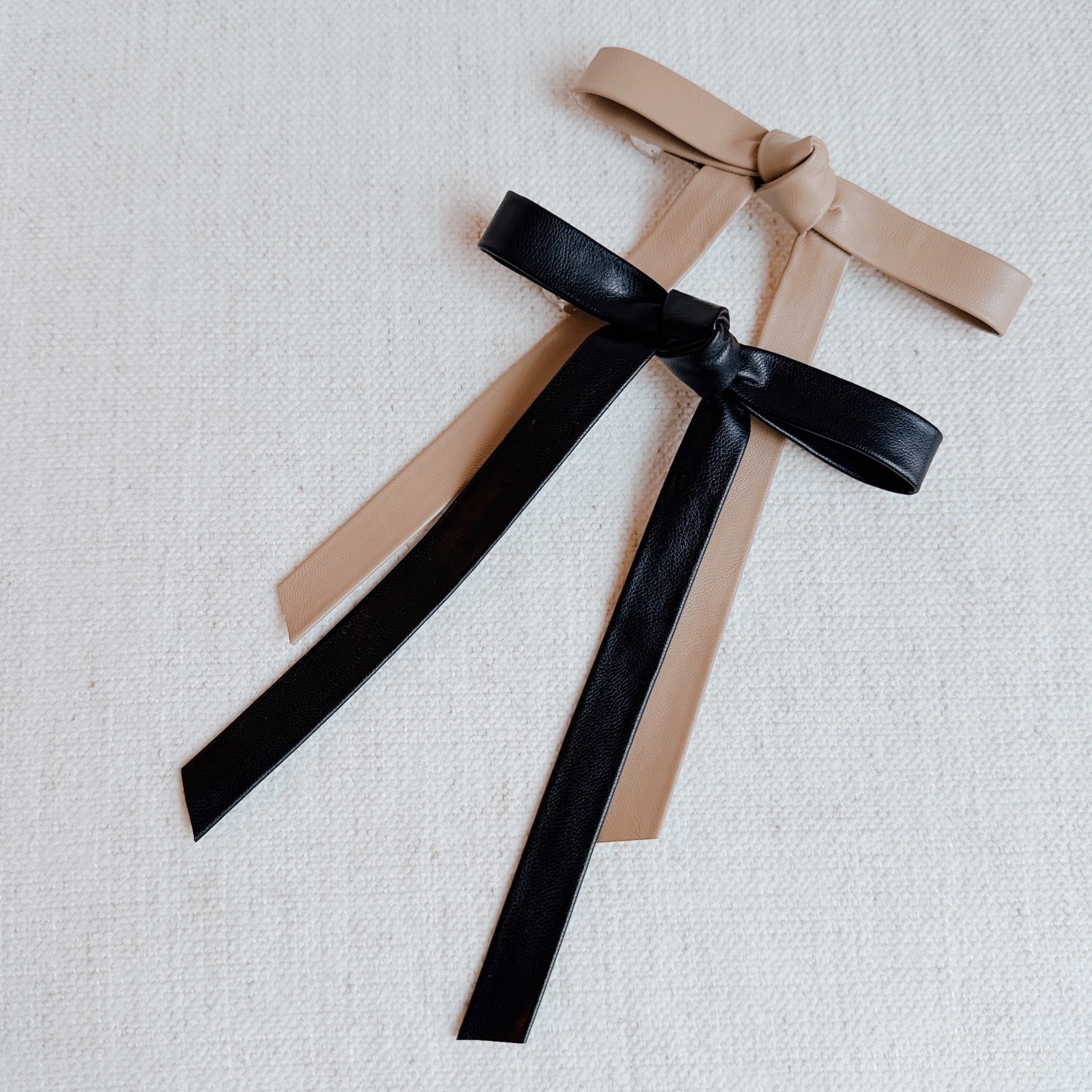 Preppy Structured Bow Hair Clip Set Of 2