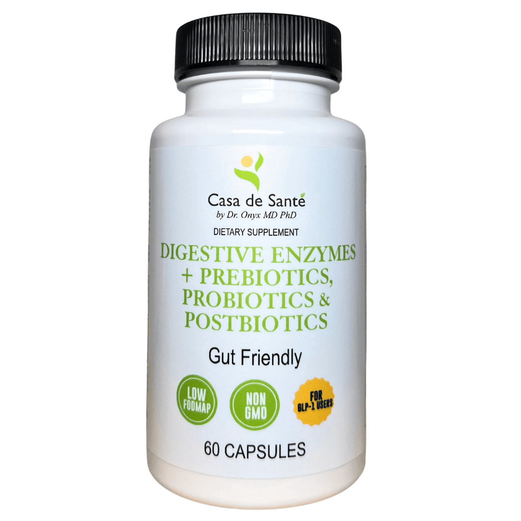 FODMAP Digestive Enzymes + Prebiotics + Probiotics + Postbiotics MD PhD Formulated Gut Friendly Low FODMAP