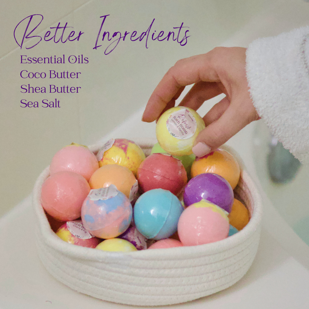 EvolutionUSA Refresh Bath Bombs for Women & Kids – 24 Lush Bath Bombs Mini Sized, Organic Bathbomb Set, Women & Kids Bath Fizz, Luxury Gift for Mother’s Day, Easter, Valentines, Birthday or Self Care