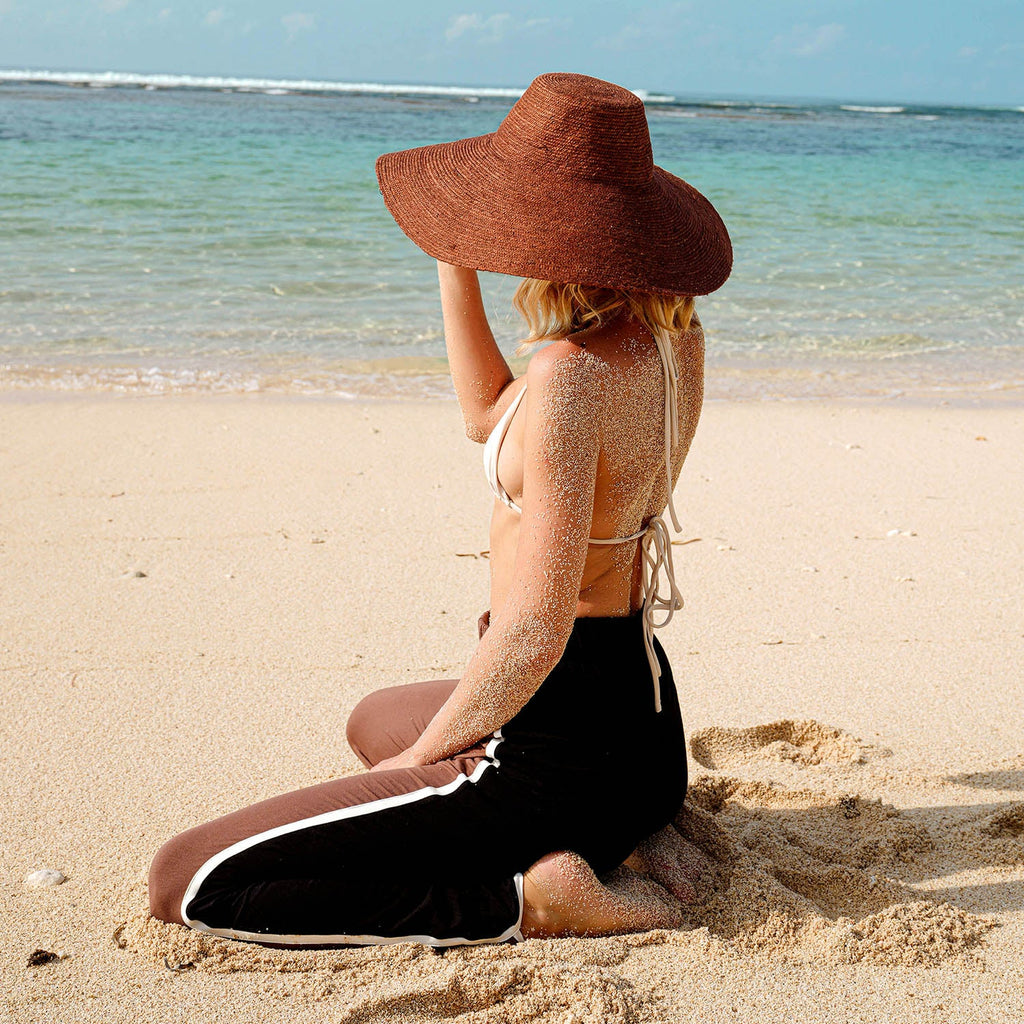 The Riri Jute Straw Hat In Burnt Sienna