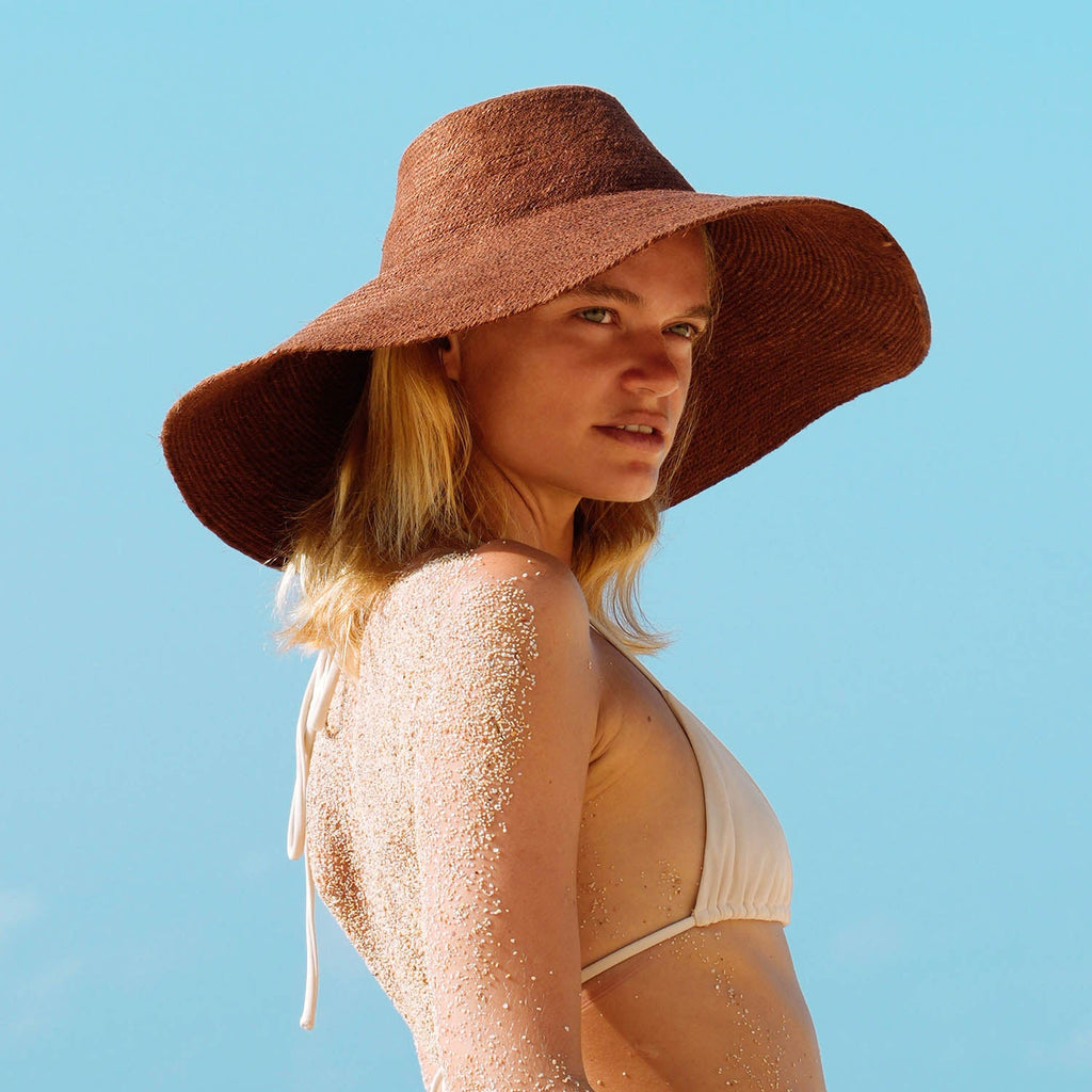 The Riri Jute Straw Hat In Burnt Sienna
