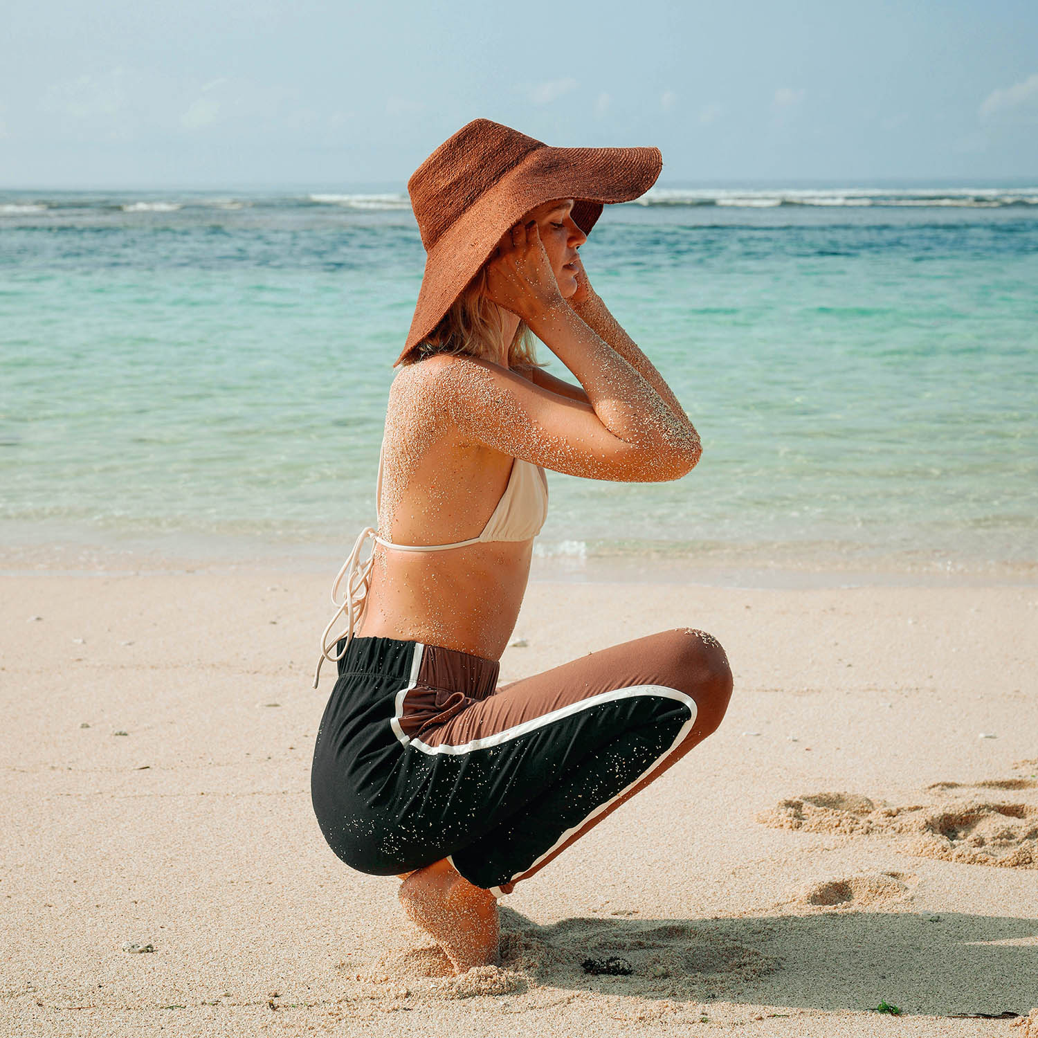 The Riri Jute Straw Hat In Burnt Sienna