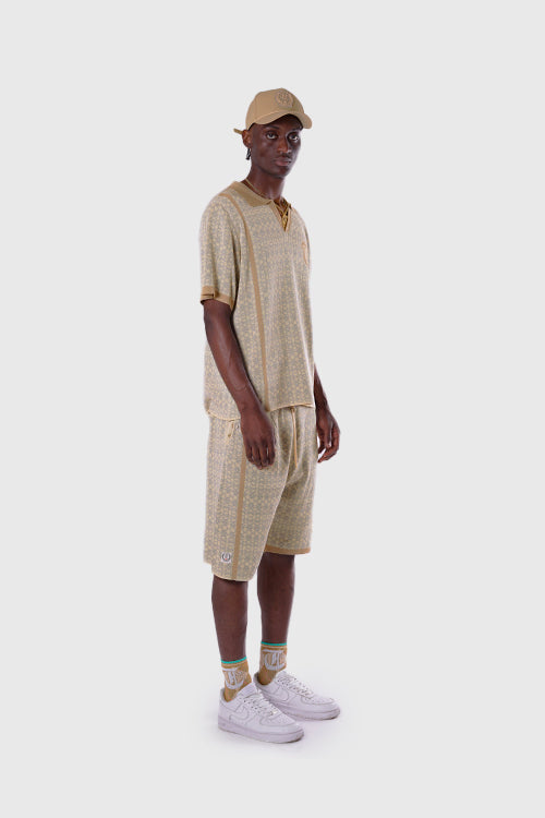 Racket Club Buttonless Crochet Polo