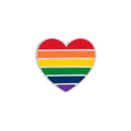 Rainbow Heart Shaped Gay Pride Pins