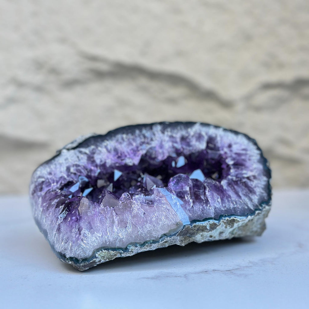 Rare Uruguayan Amethyst Geode With Shiny Crystals | Unique find for collectors