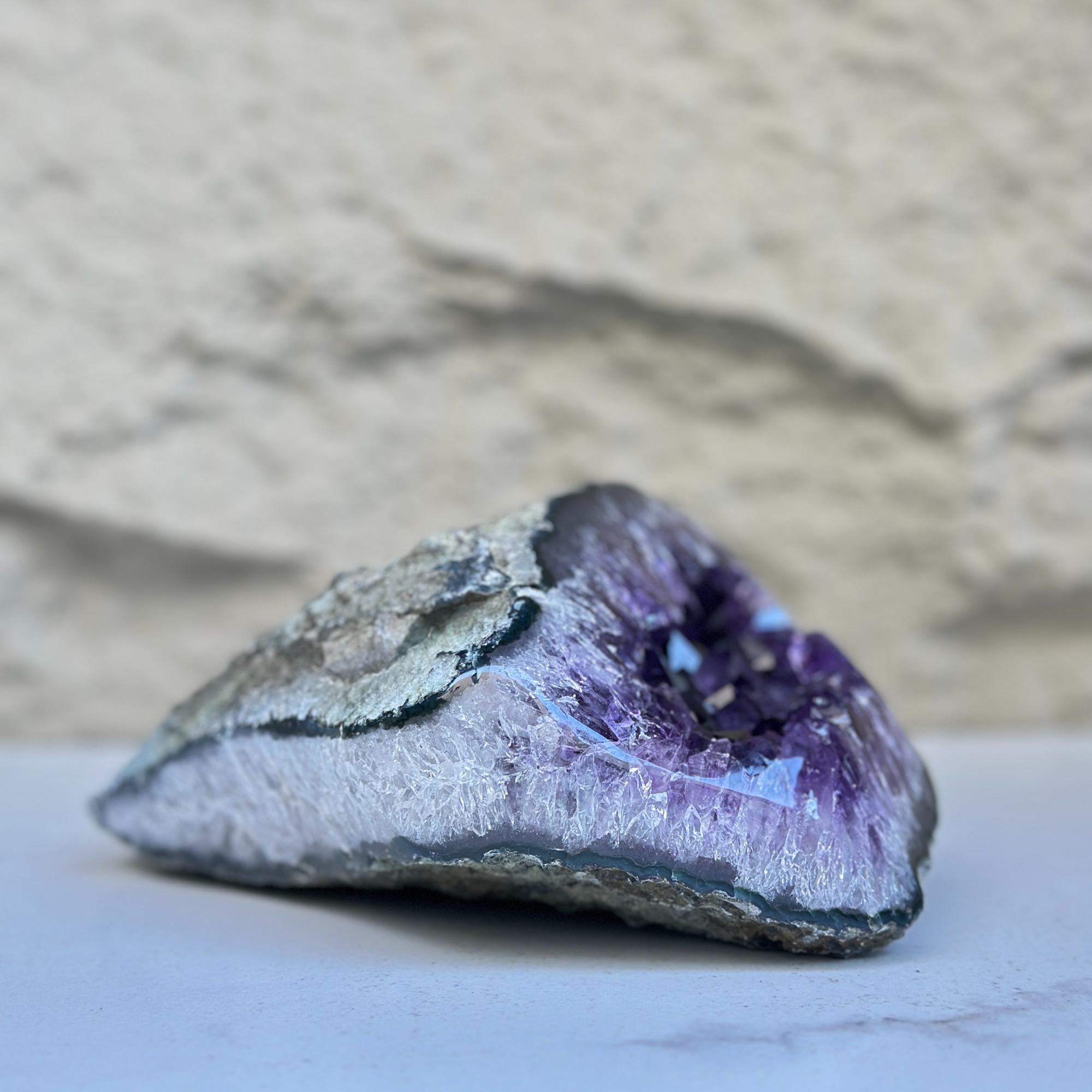 Rare Uruguayan Amethyst Geode With Shiny Crystals | Unique find for collectors
