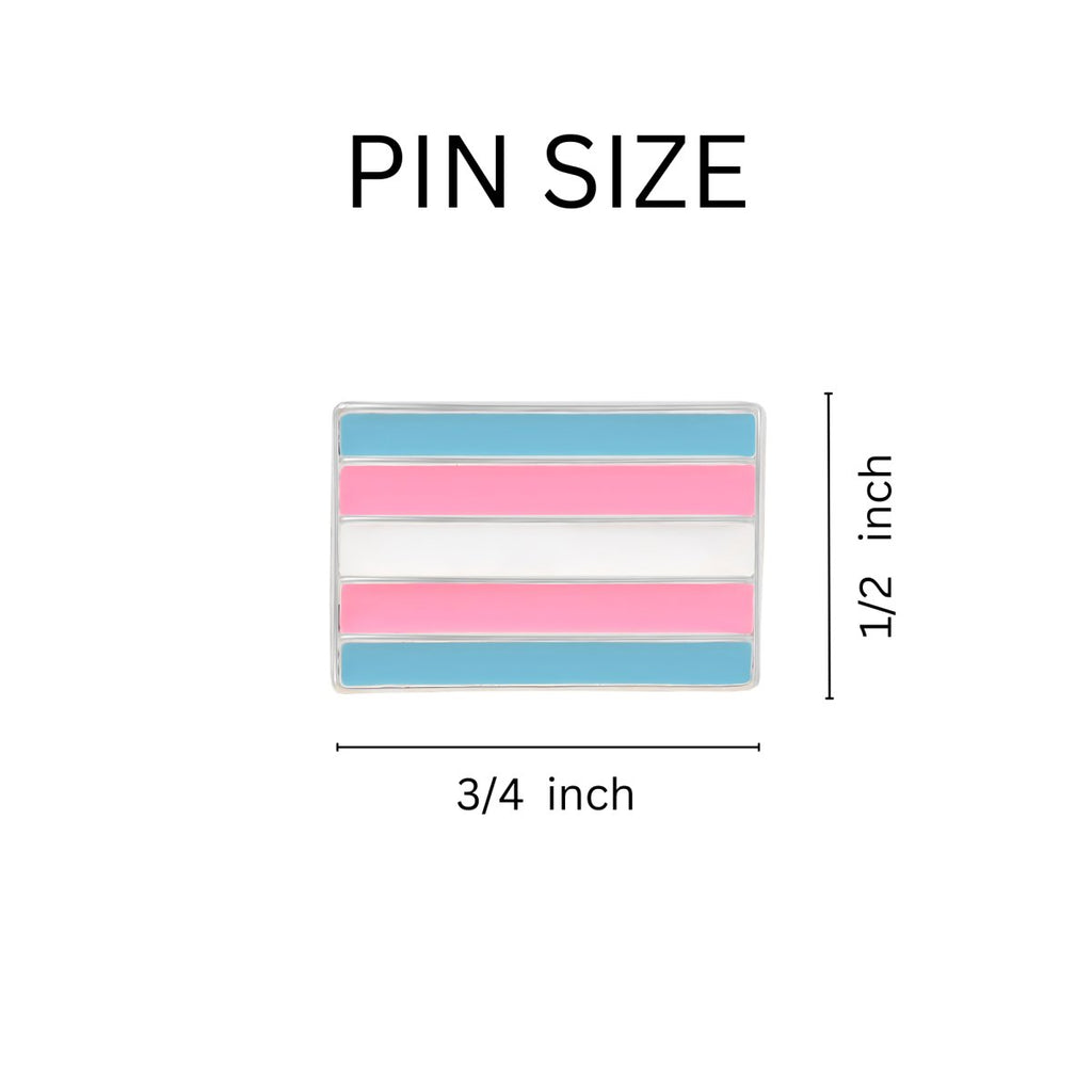 Rectangle Transgender Pride Flag Pins