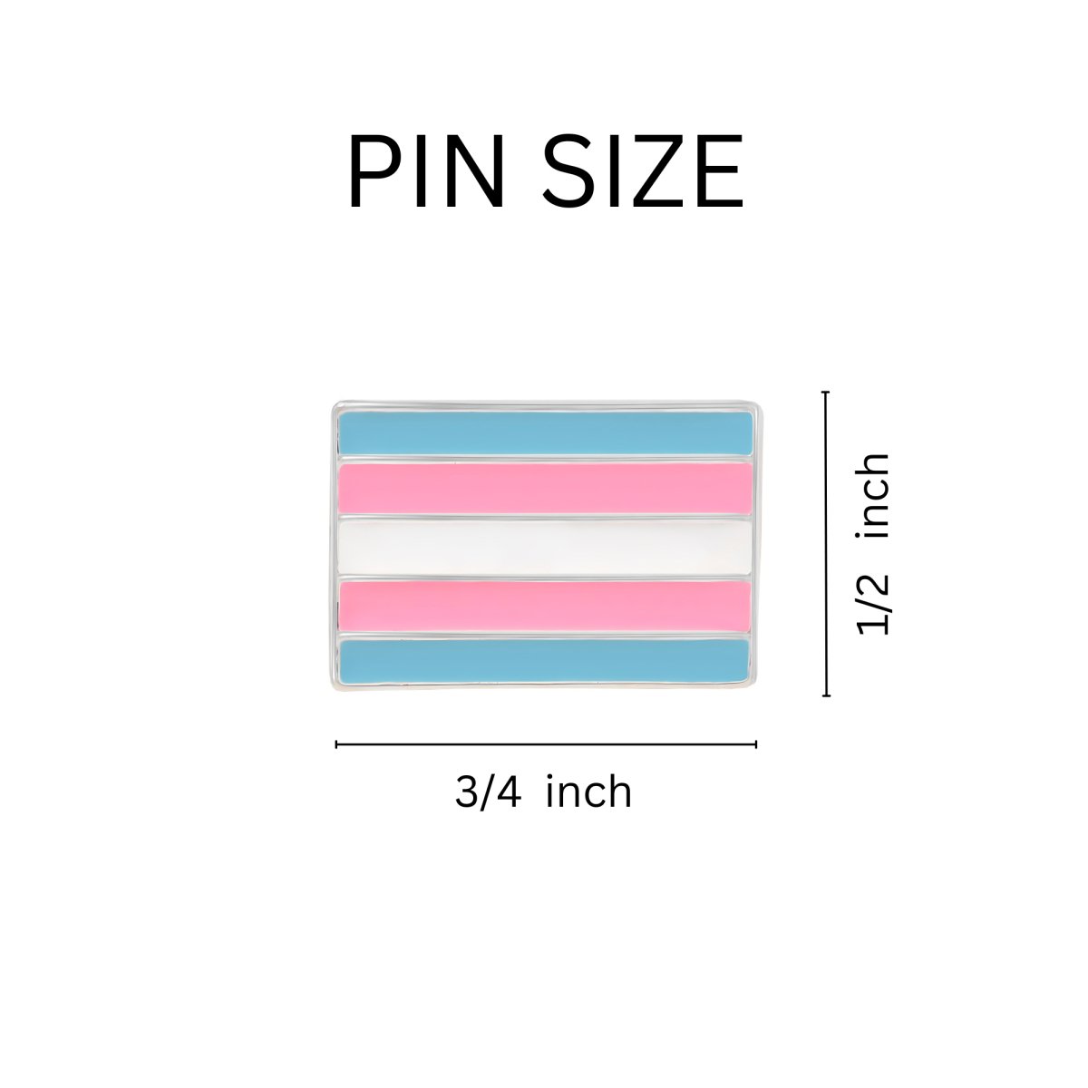 Rectangle Transgender Pride Flag Pins