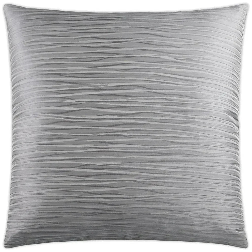 Ripple Iron Grey Throw Pillow With Insert