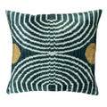 Ripple Silk Velvet Ikat Throw Pillow Cover 20 X 20