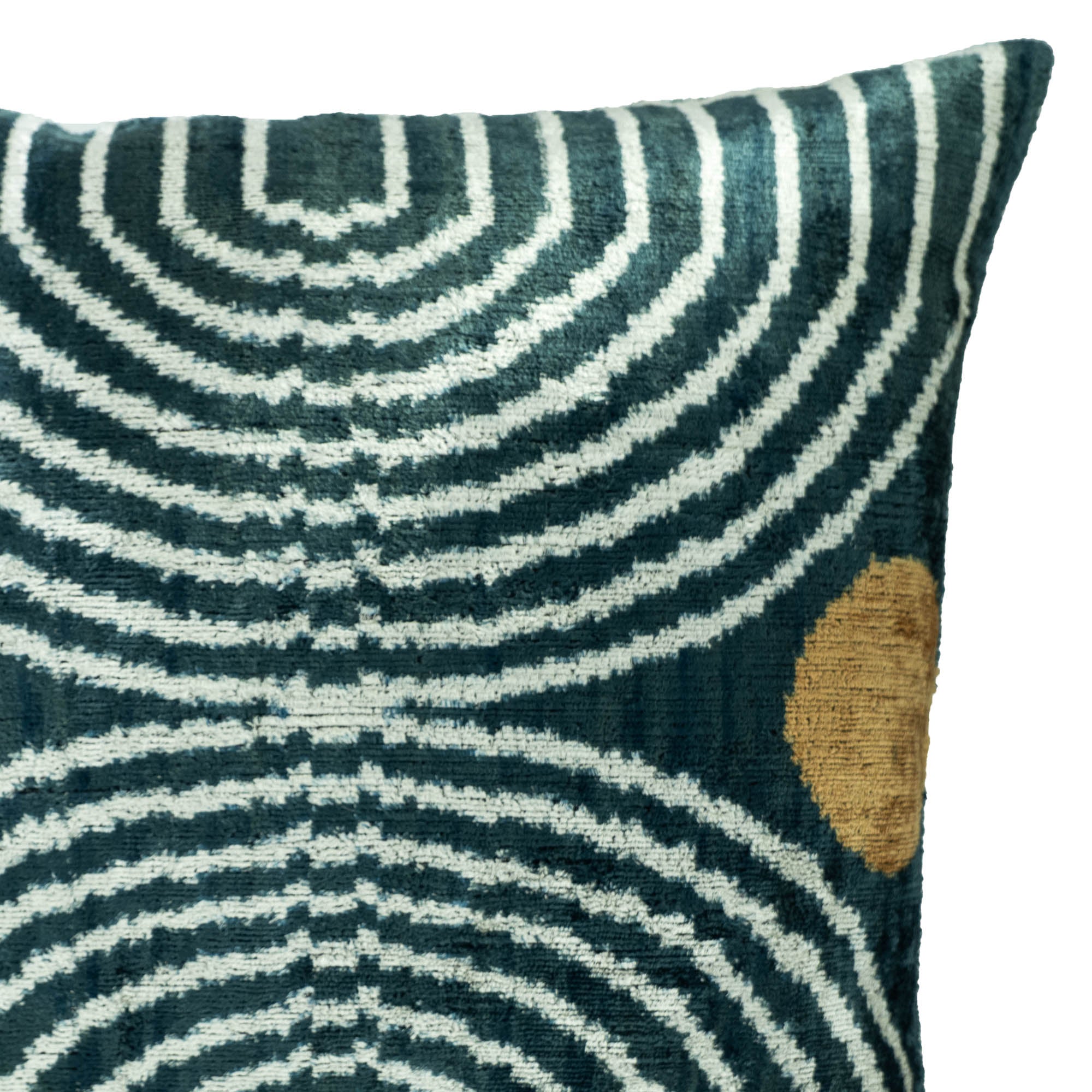 Ripple Silk Velvet Ikat Throw Pillow Cover 20 X 20