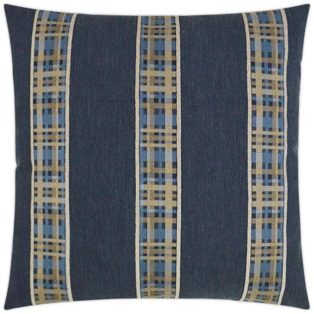 Rivulet Denim Blue Throw Pillow With Insert
