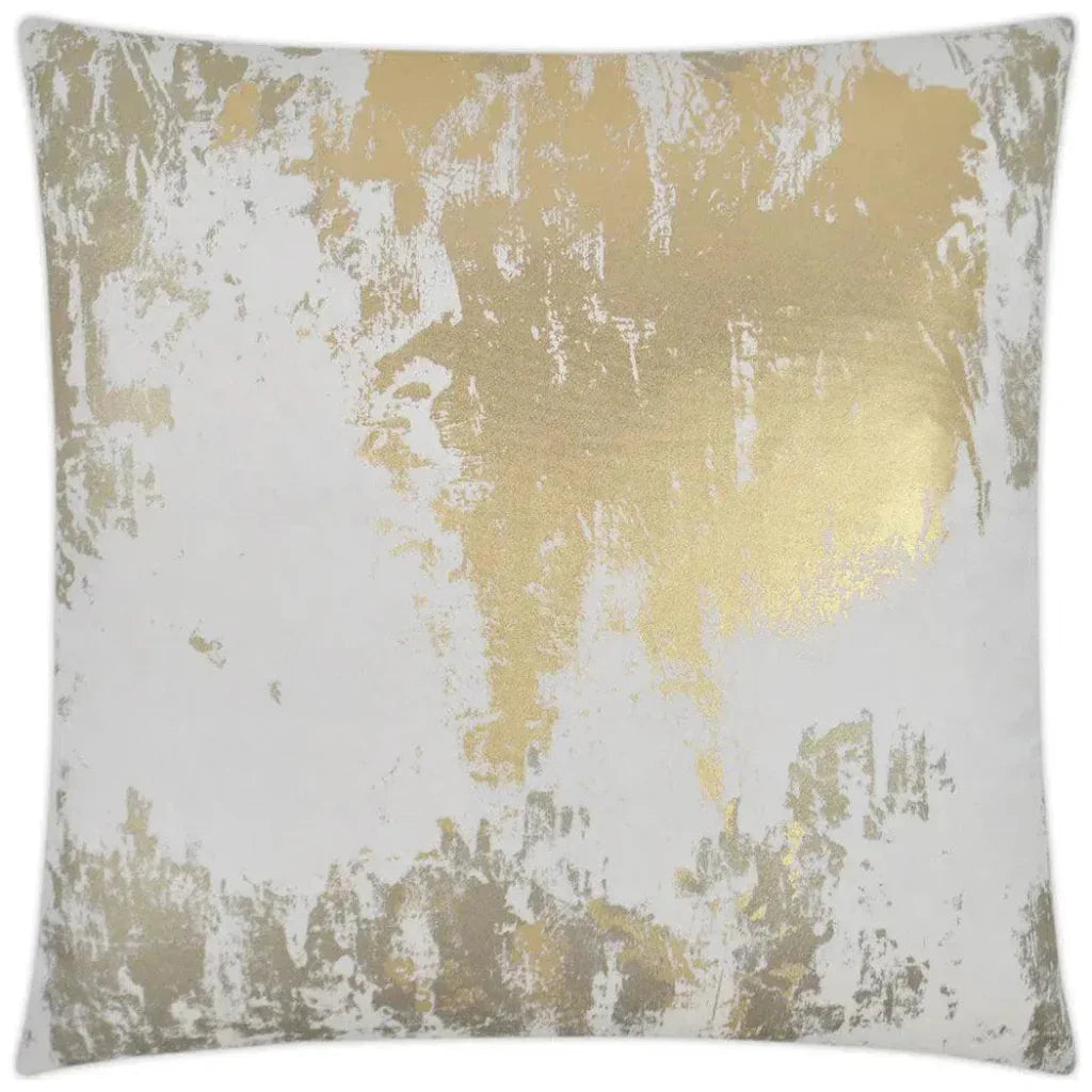 Roxy Gold Throw Pillow With Insert