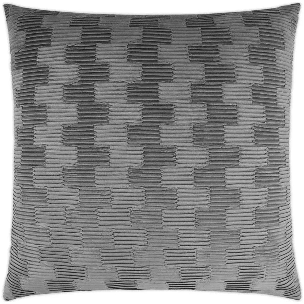 Ruche Slate Grey Throw Pillow With Insert