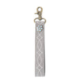 Rodeo Rose Leather Key Fob in Grey