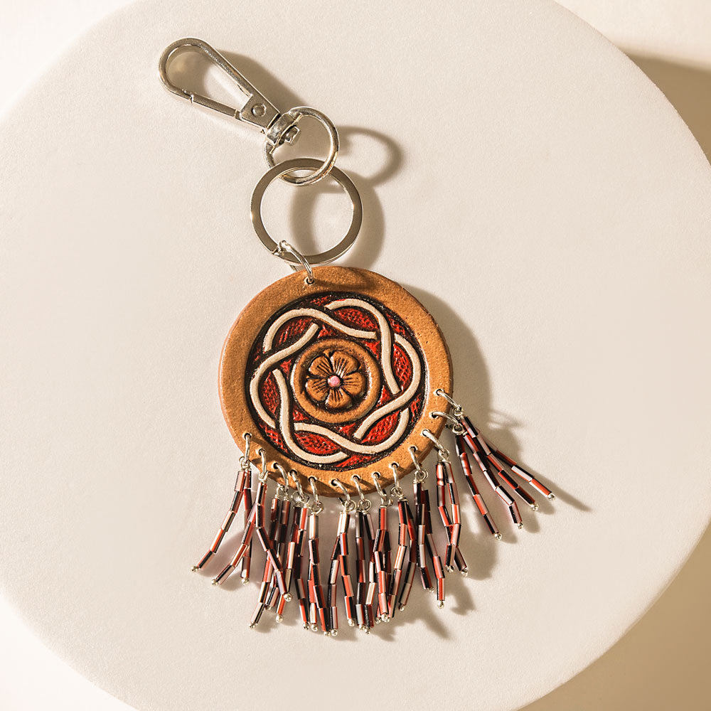 Whirlwind of the West Keychain in Clay Ember