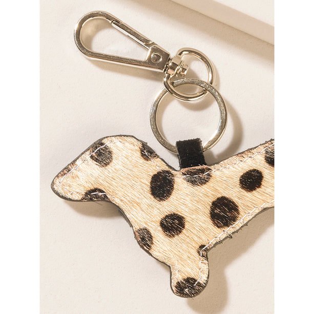 Myra Pawprint Love Keychain in Terra Hide
