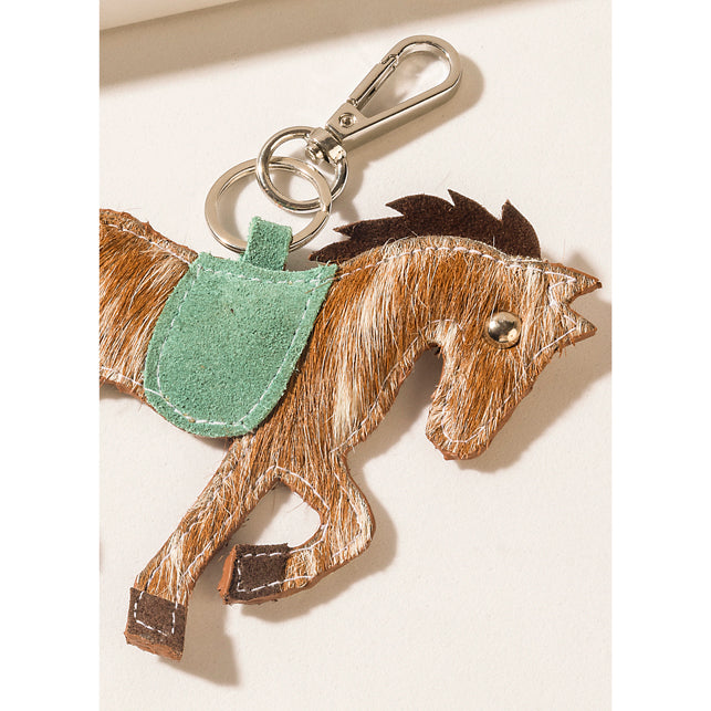 Myra Saddle-Up Horse Keychain in Desert Ebony