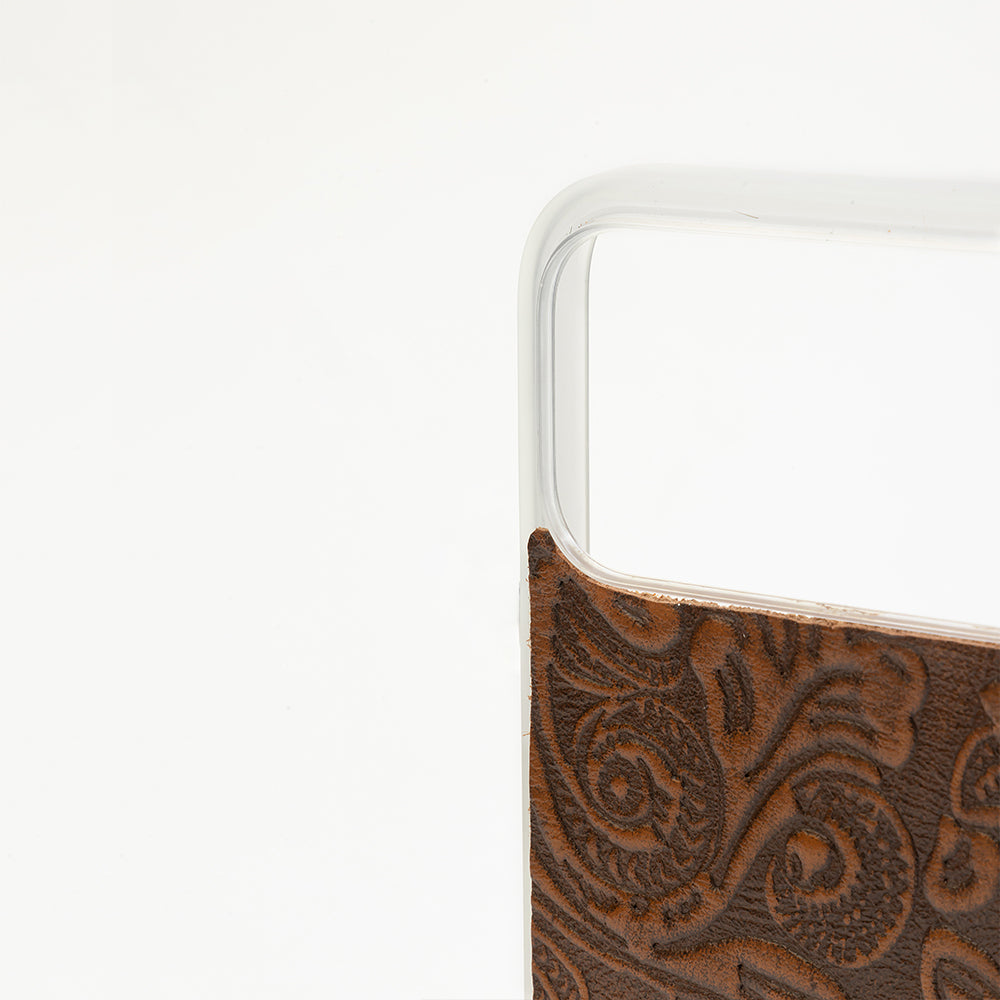 Myra Toolcrest Embossed Leather iPhone 17 Pro Max Mobile Case