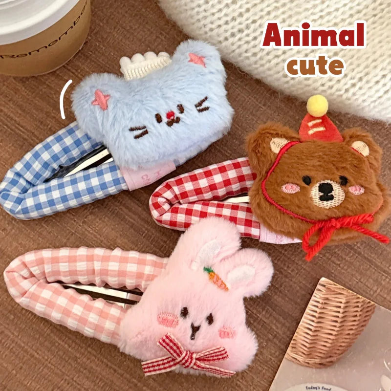 Cute Plushie Animal Hair Clips