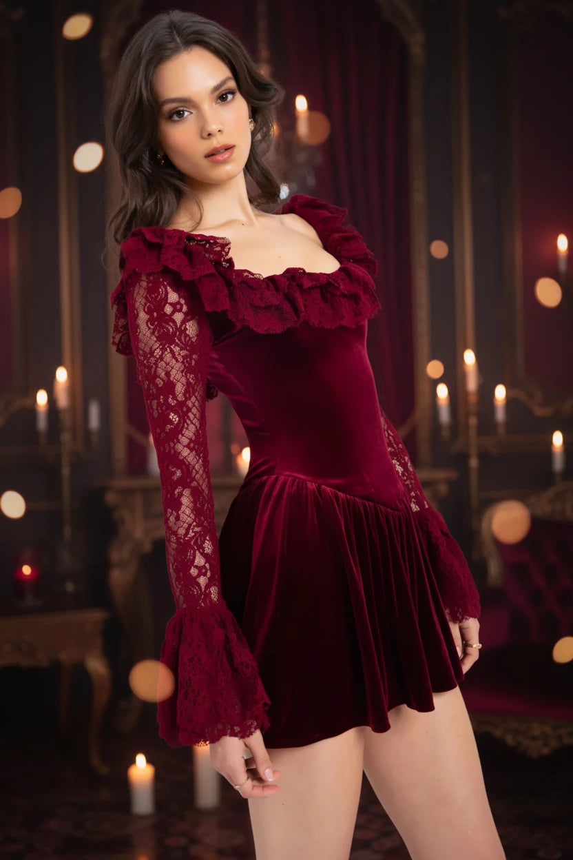 Velvet Kisses - Mini Dress