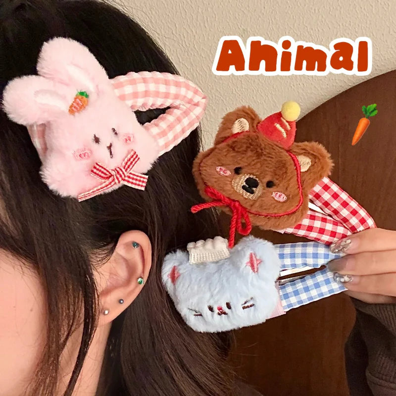 Cute Plushie Animal Hair Clips