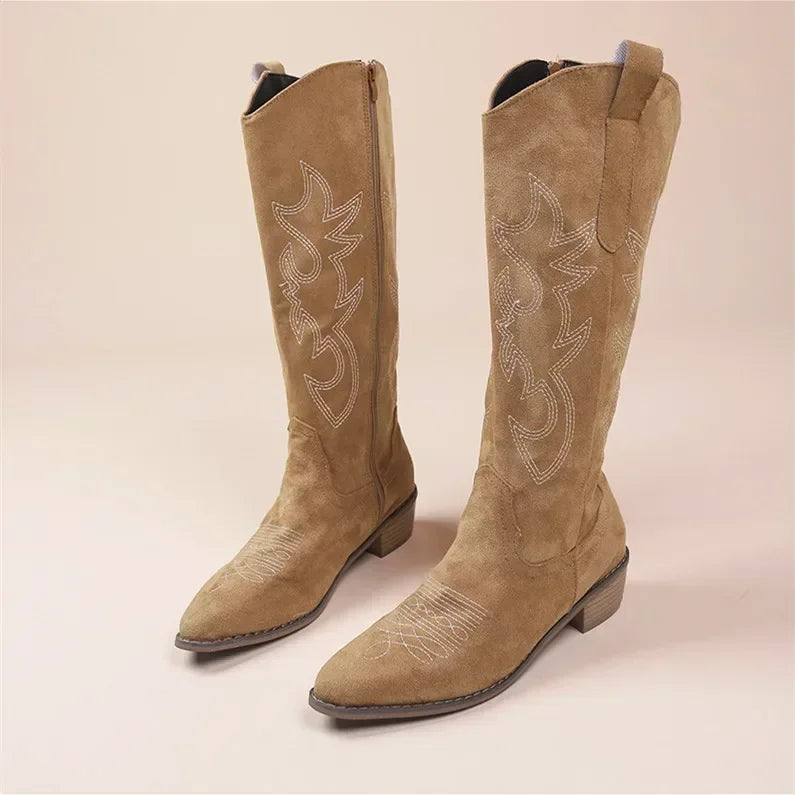 Step Out in Style: Women's High Knee Cowboy Boots