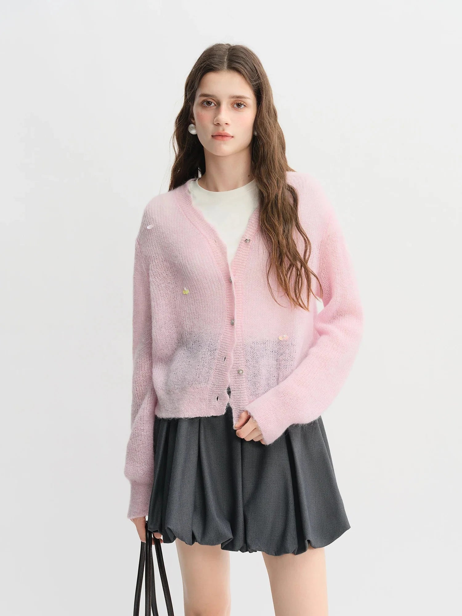 Ballet Bud Skirt Chic Gray Autumn Style