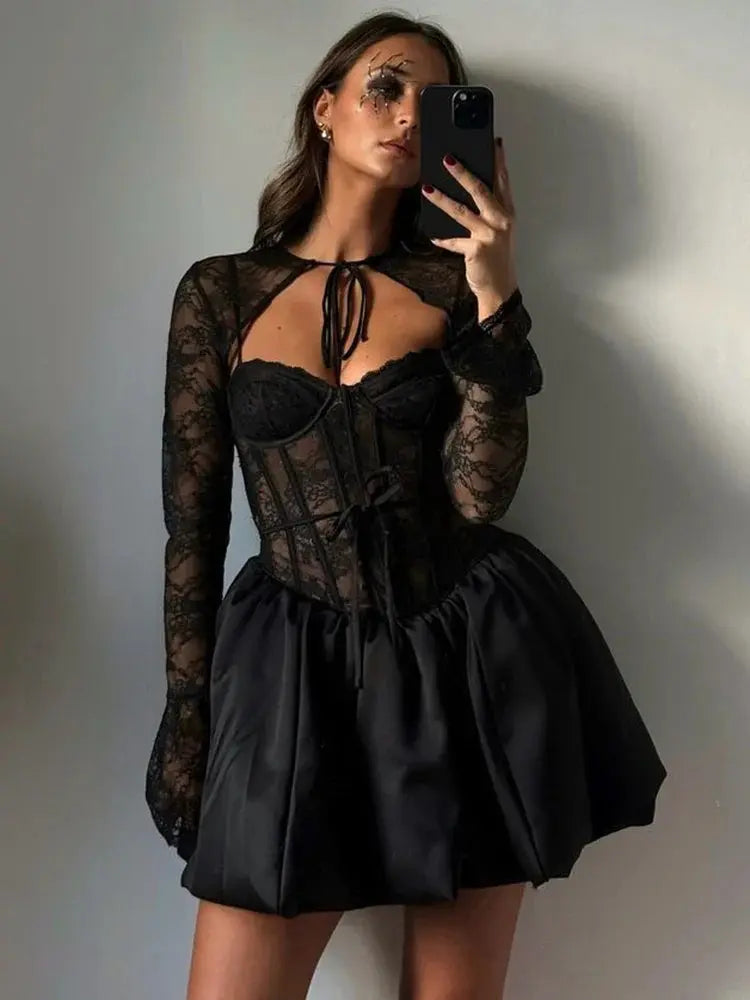Lace Me Up - Mini Dress
