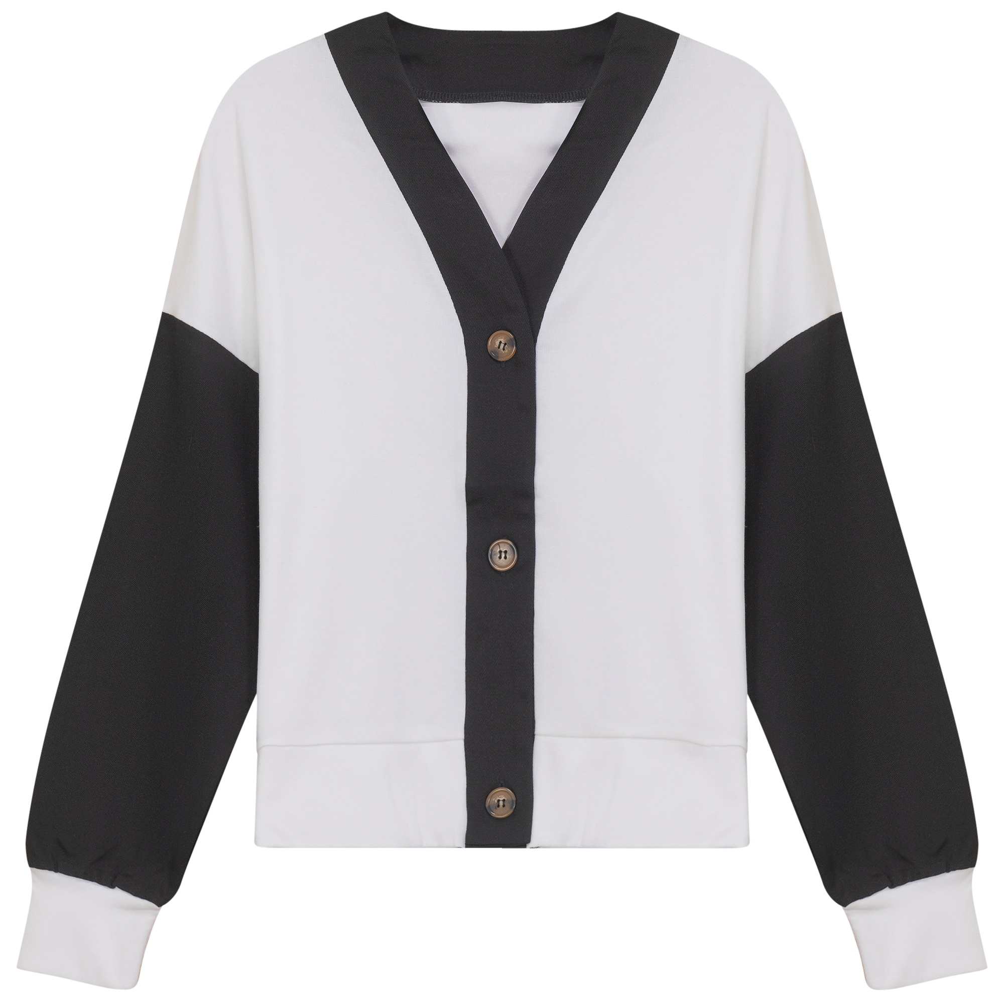 Denim Combo Cardigan