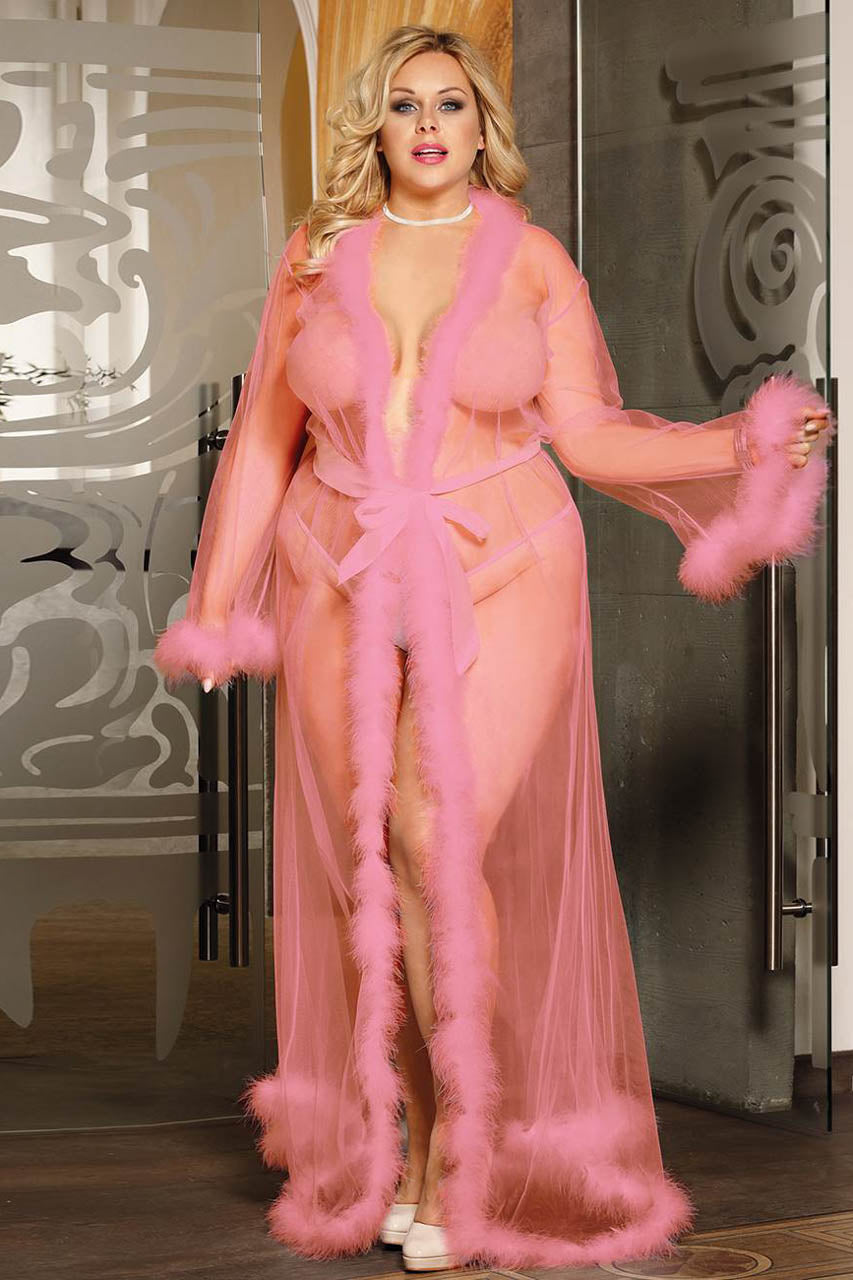 Deluxe Marabou Trim Robe