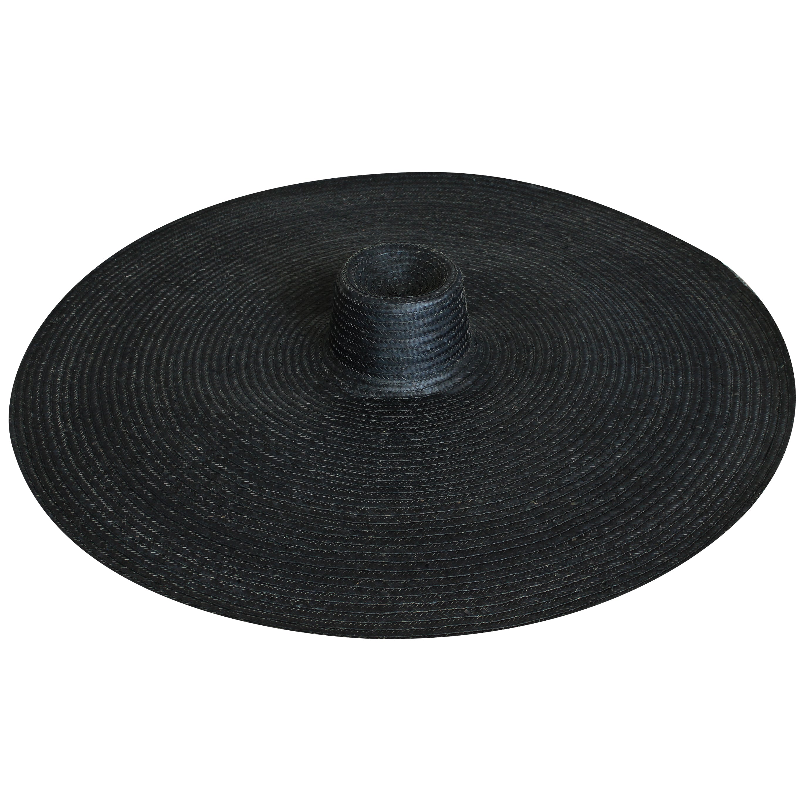 The Solana Oversized Straw Hat In Black