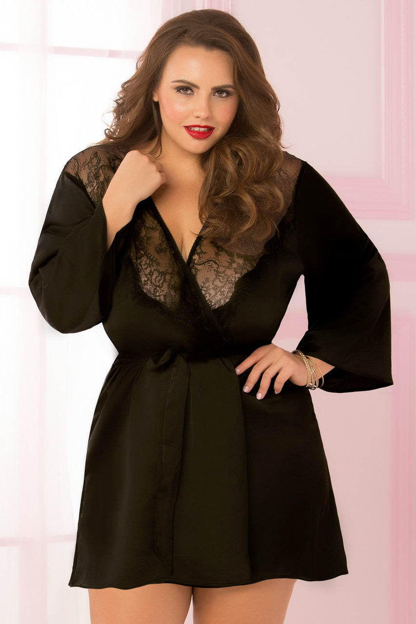 Romantic Eyelash Lace Robe