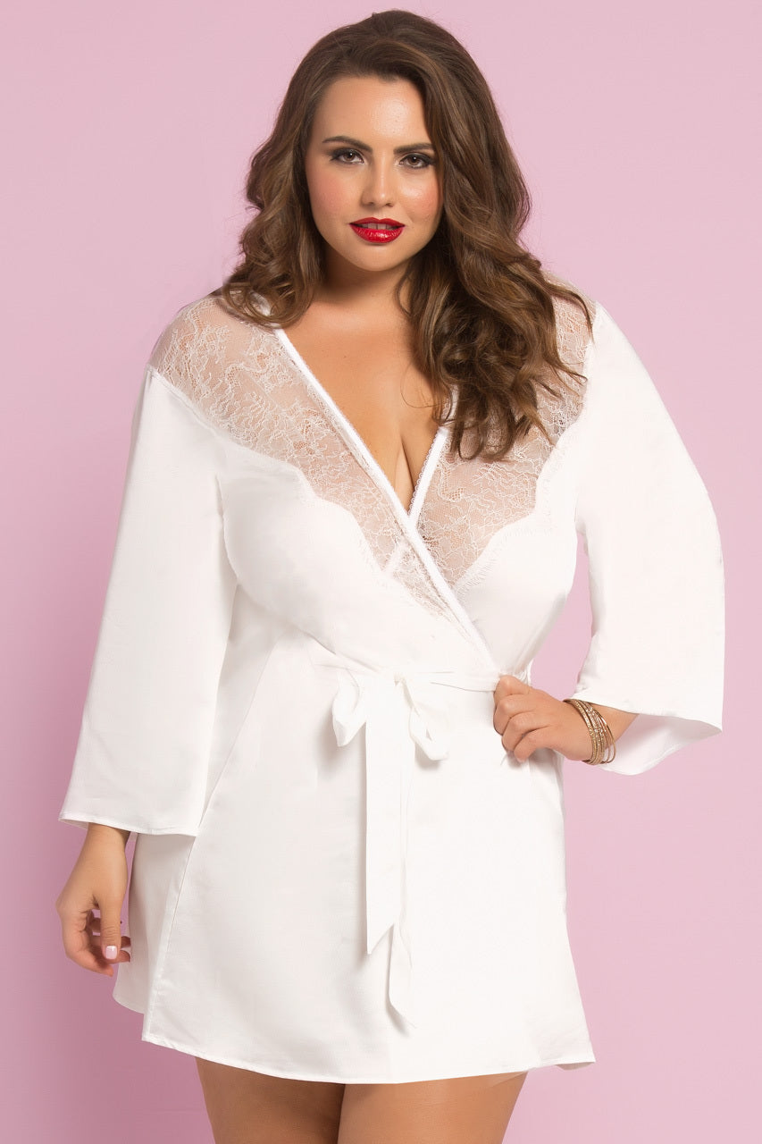 Romantic Eyelash Lace Robe