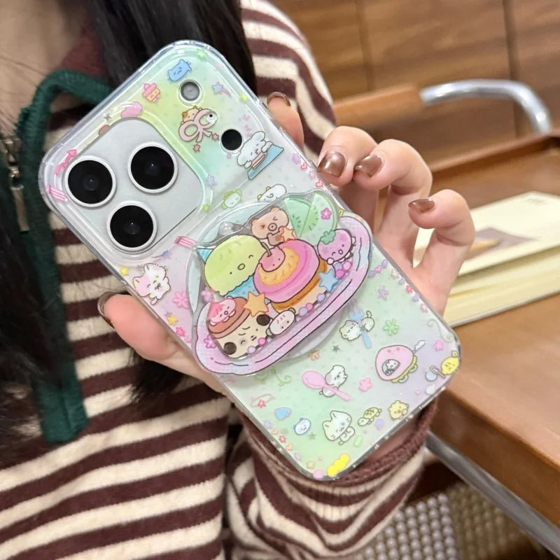 Korea Cartoon Animal Wireless Charge Case For iPhone